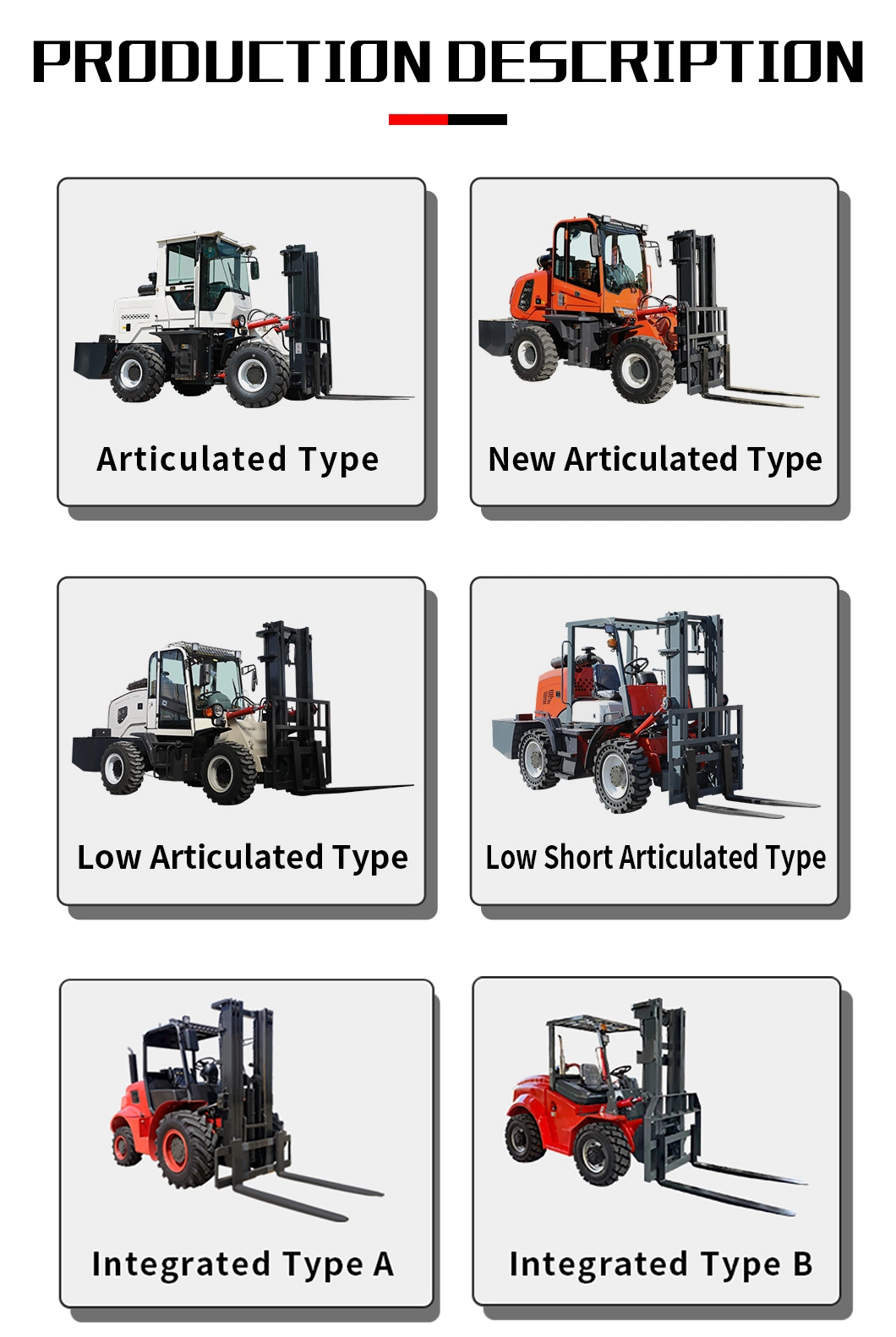 4X4 off Road Rough All Terrain Forklift Truck for Sale