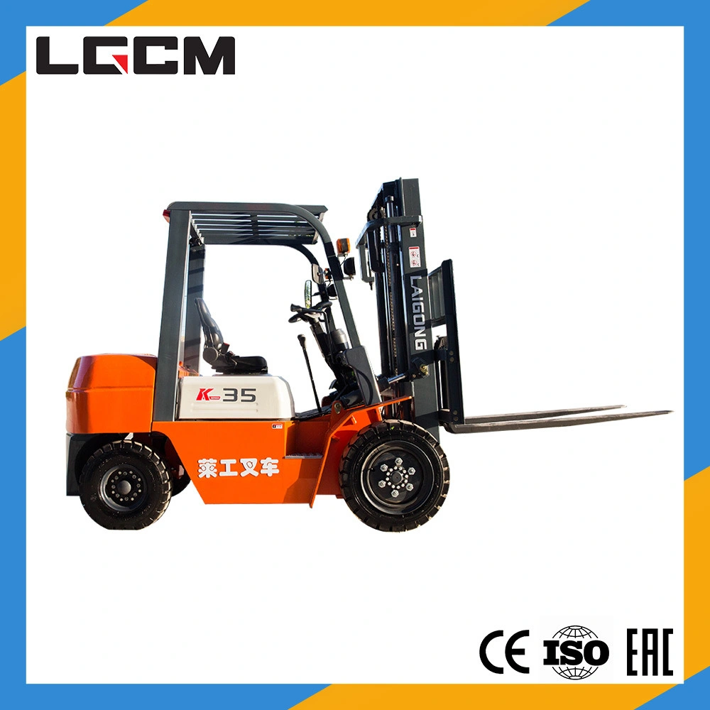 Lgcm Four Wheel Drive Montacargas 3ton/3000kgs Diesel/Gas/LPG/off Road/3m/4.5m/5m/6m All Terrain Balance Forklift with Side Shift, Cabin, Triplex Mast