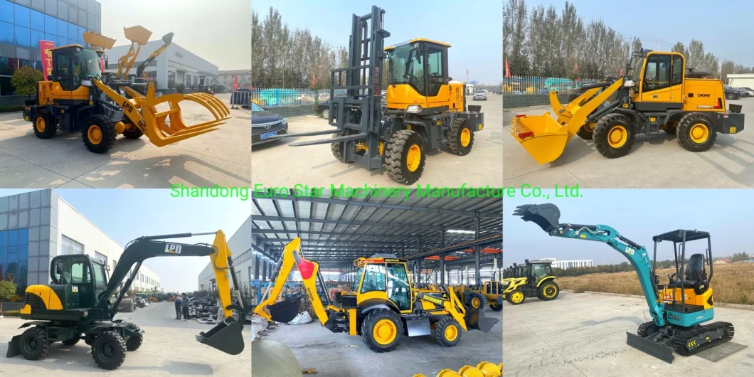 1.6t Compact Hydraulic Multifunctional Mini Loader Construction Machinery Wheel Loader for Construction, Farm and Garden