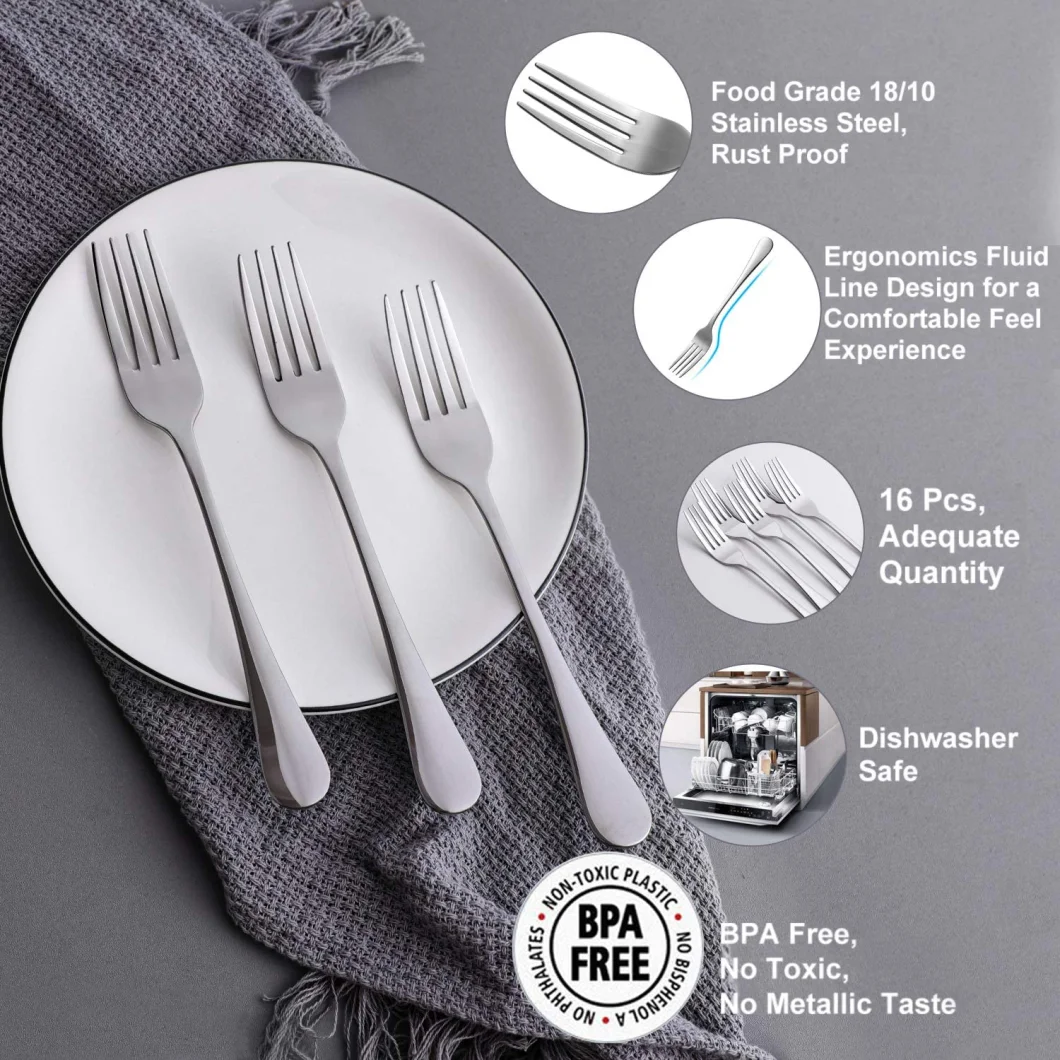 Bulk Silverware Food Grade Stainless Steel Dessert Cutlery Dinner Fork