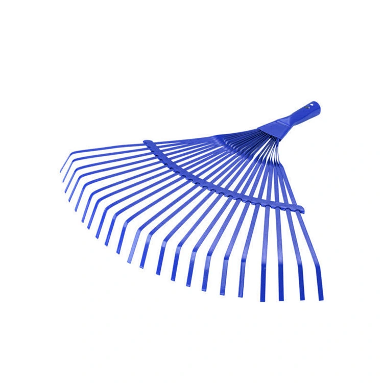 Plastic Garden Agricultural Hand Lawn Leaf Grabber Rake Head with Wood Handle