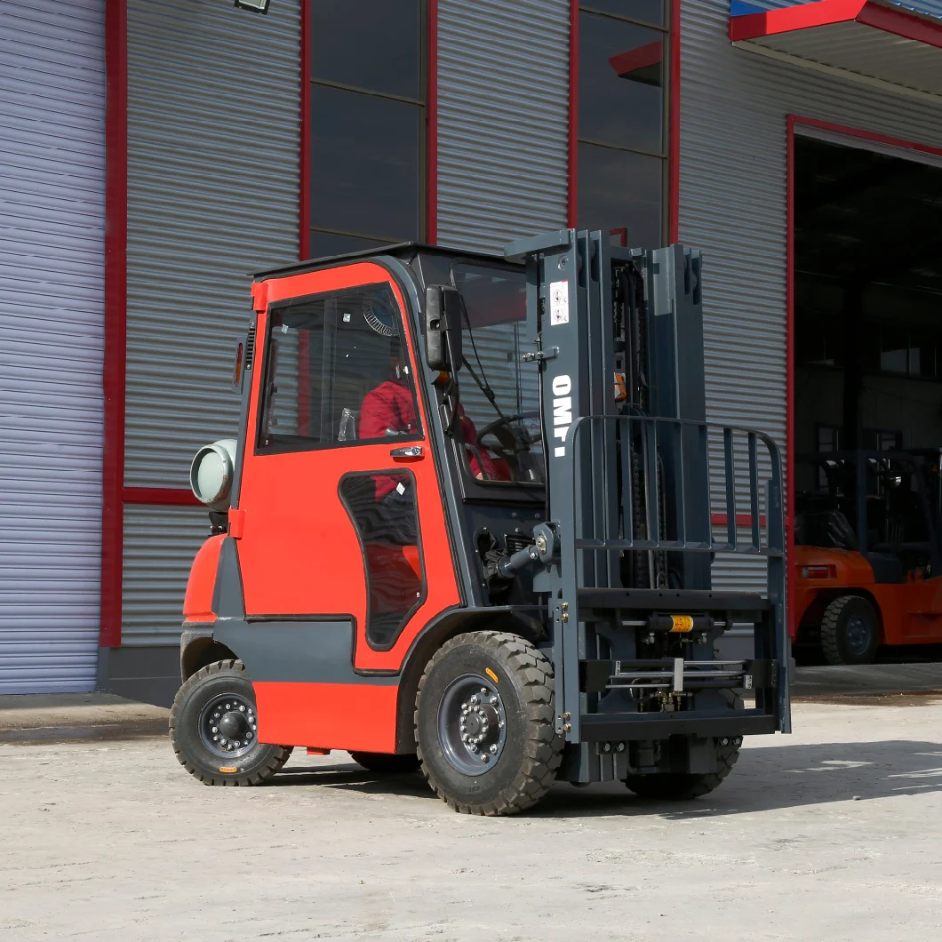 Hyster/Yale/Linde/Nissan/Tcm 2.5 Ton 2.5 T 2500kg Counterbalanced Cushion Tire Gasoline and LPG Dual Fuel Forklift Trucks Toyota CE ISO 1.5-3.5ton Fork Lift