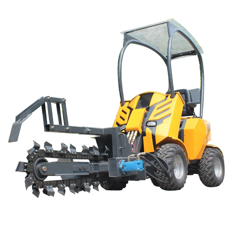 740kg Mini Loaders Hy200 Skid Steer Loader with Grab Road Sweeper Cleaning Loaders with Low Price