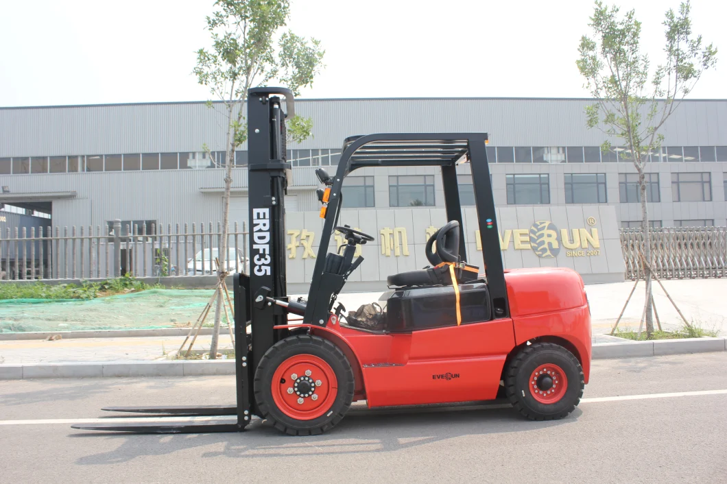 China Everun Erdf35 3.5ton New CE EPA Engine Certificated Chinese Portable Household Small Hydraulic Diesel Smart Manual Mini Forklift Truck for Sale