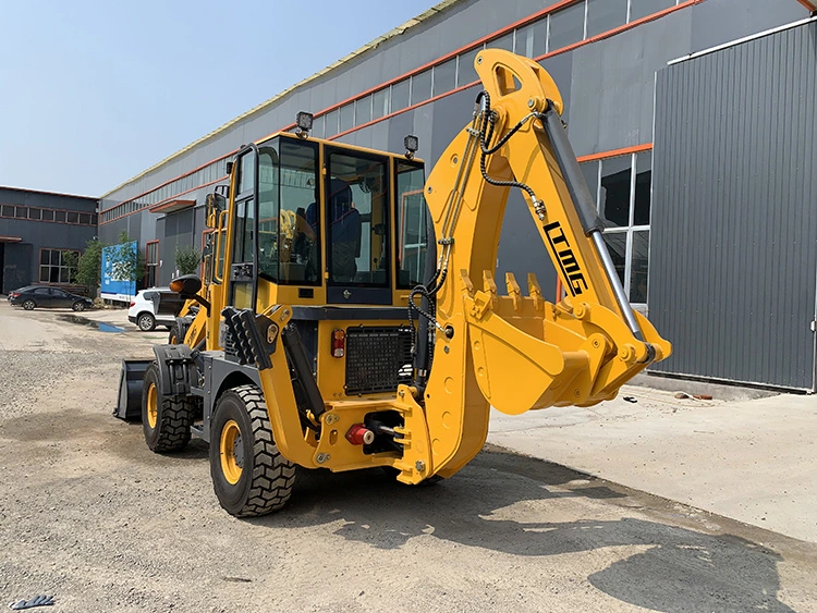 Backho Loader 1600kg 1.6 Ton 2.5 Ton Backhoe Wheel Loader Excavator Wit Luxury Cabin Various Attachments Articulated Type for Sale