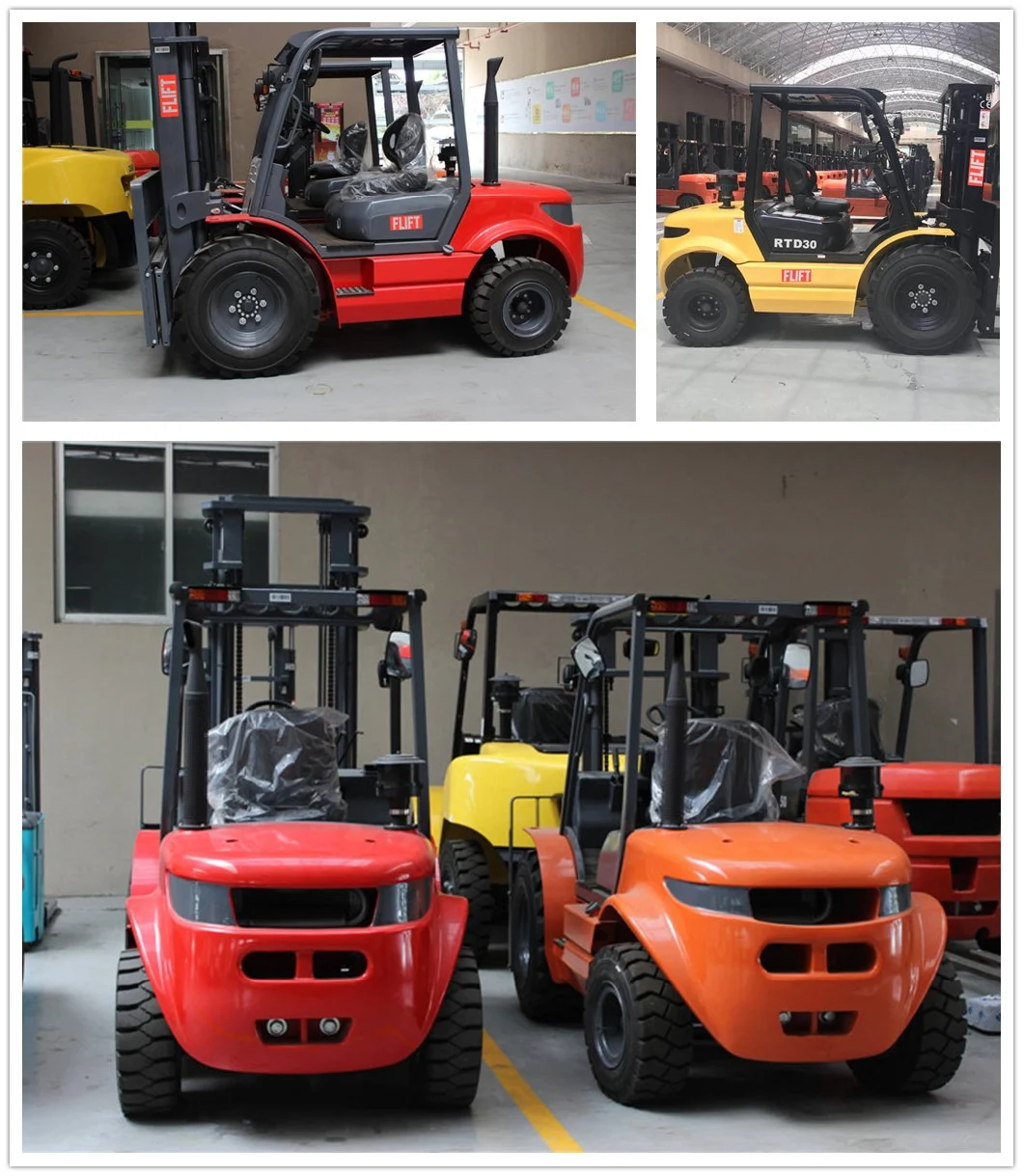 Rough Terrain Forklift 3 Ton 3.5 Ton Diesel Forklift 2WD 4WD 3m 4m 5m 6m Lifting Height