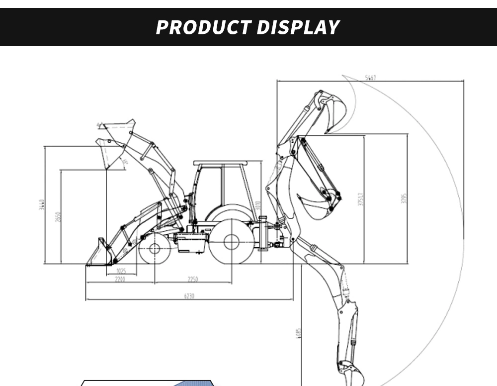 Chinese Cheap Accept Customized Mini Backhoe Loader Wheel Compact Small Backhoe Loader Attachment List Price for Sale