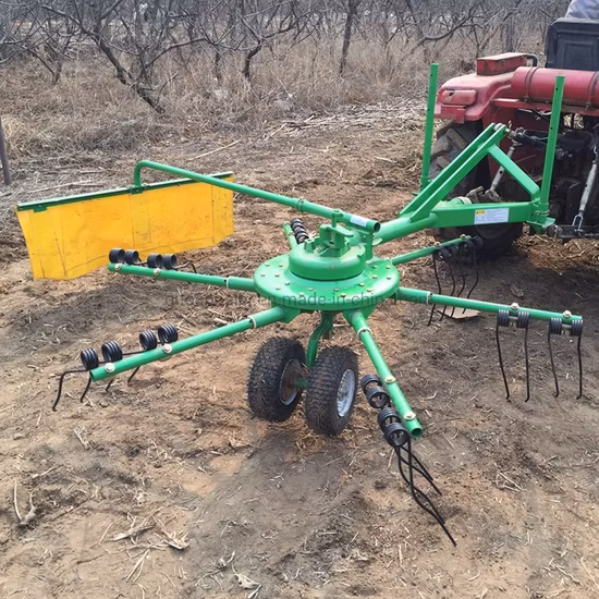 2022 Dernière usine de vente en gros de râteau à foin à disque rotatif pour tracteur