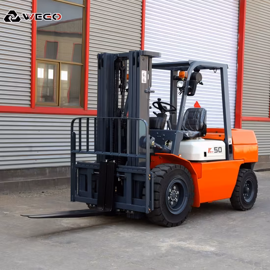 Nouveau chariot élévateur hydraulique 3 tonnes 4 tonnes 5 tonnes Montacarga électrique/GPL/diesel hauteur de levage 3m/4.5m/5m/6m, avec moteur japonais Isuz/Nissan/Mitsubishi, avec décalage latéral