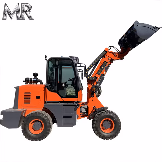 Machines agricoles/de construction Mr1500 1.5ton 0.6cbm 55kw Mini hydraulique/petit/compact chargeur frontal à roues télescopiques