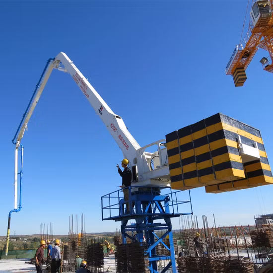 Flèche de mise en place de béton auto-grimpante stationnaire de 33 m/28 m sans poids d'équilibrage à vendre