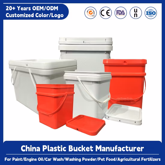 Seau rond en plastique blanc 4L